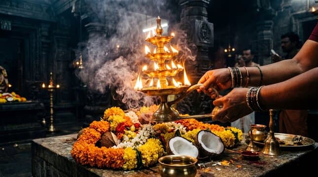 Real Pooja at Real Temple